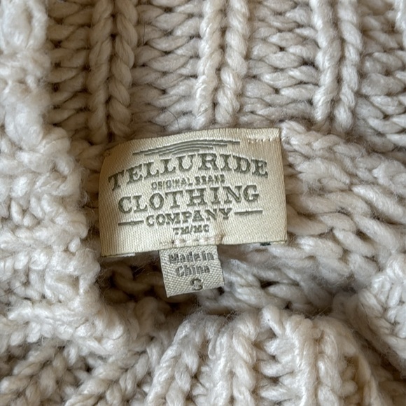 Cream Chunky Knit Turtleneck Sweater - Picture 3 of 9